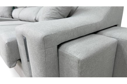 Chaise Longue Esquerda OSCAR Cinza Pérola