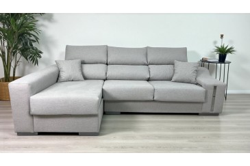 Sofá chaiselonge OSCAR en color Gris Perla al MEJOR PRECIO