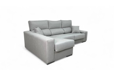 Sofá Chaise Longue OSCAR na cor Cinza Pérola AO MELHOR PREÇO