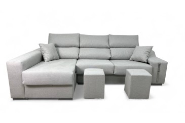 Sofá chaiselonge OSCAR en color Gris Perla al MEJOR PRECIO