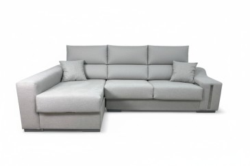 Sofá Chaise Longue OSCAR na cor Cinza Pérola AO MELHOR PREÇO
