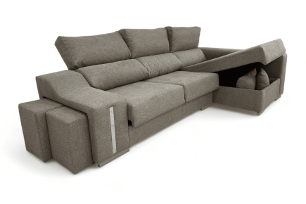 Sofá Chaise Longue Direita OSCAR na cor castanha taupe ao MELHOR PREÇO