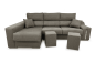 Chaise Longue Esquerda OSCAR Castanho Taupe Mesclado