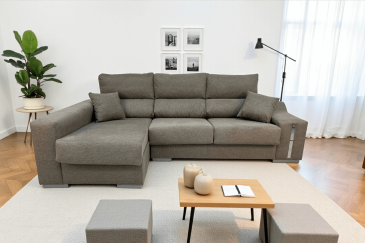 Chaiselongue Izquierda OSCAR Marrón topo jaspeado
