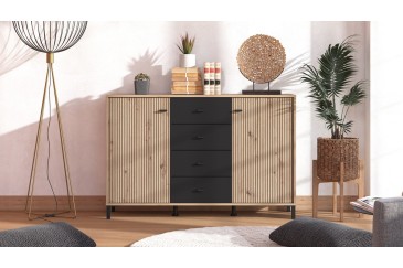 Aparador AVIGNON 138 cm 2 Portas + 4 Gavetas AO MELHOR PREÇO