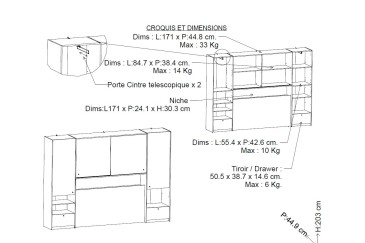Dormitorio Puente de matrimonio WATSON cal mejor precio