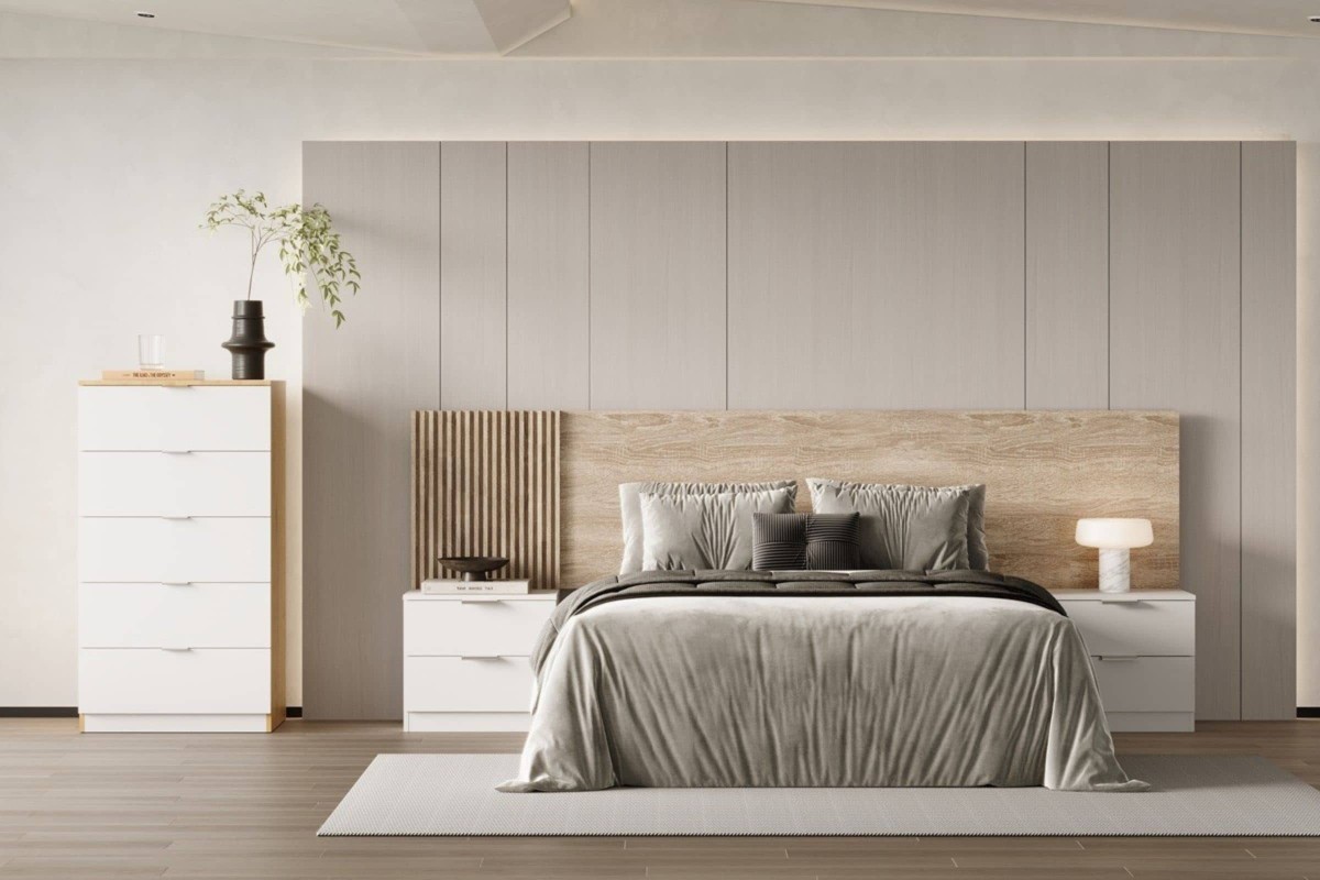 Quarto de casal MIRNA Carvalho e Branco