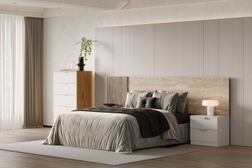 Quarto de casal MIRNA (Cabeceira + 2 mesinhas) ao melhor preço