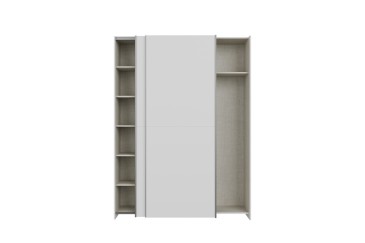 Armário de 2 portas de correr 150 cm na cor Branco