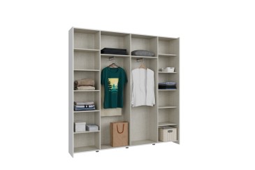 Armário de 2 portas de correr 200 cm na cor Branco