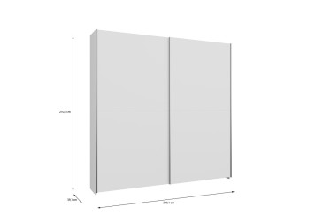 Armario 2 puertas correderas 200 cm en color Blanco