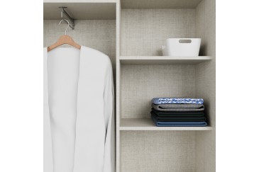 Armário de 2 portas de correr 200 cm na cor Branco