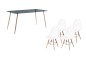 PACK Mesa comedor IENA + 4 sillas NORDIC Blanco