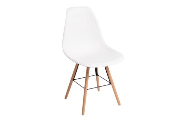 PACK de 1 Mesa de salón extensible + 4 Sillas Nordic de diseño en color Blanco