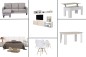 Piso completo 33 - ATLANTA COUPLE SOPHY (Pack Mesas + 4 Sillas BLANCAS + Sofá Gris)