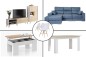 Pack POUPANÇA Sala NESS + Mesa TUSCANY + Sofá ARLEEN Azul
