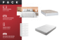 PACK Dormitorio MIRNA + Canapé 150 + Colchón 150 + Cómoda blanca