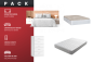 PACK Dormitorio MIRNA + Canapé 135 + Colchón 135 + Cómoda blanca