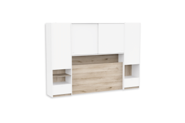 Pack Dormitorio puente matrimonio + canapé y colchón 135 cm