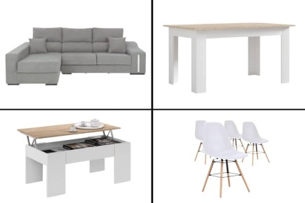 Pack AHORRO Salón: Mesa TUSCANY + Sofá OSCAR Izda Gris
