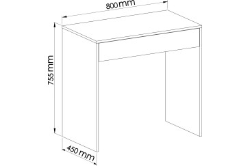 Escritorio INFINITY Blanco 80 cm de ancho | Atrapamuebles