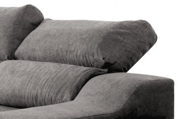 Sofá chaise lounge OSCAR em cinzento escuro ao MELHOR PREÇO