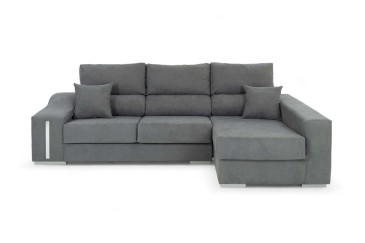 Sofá chaise lounge OSCAR em cor cinzenta ao MELHOR PREÇO