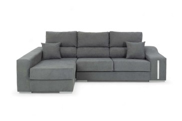 Sofá chaise lounge OSCAR em cor cinzenta ao MELHOR PREÇO