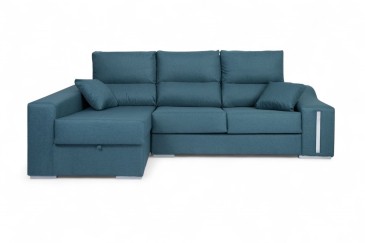 Sofá chaise lounge OSCAR em cor turquesa ao MELHOR PREÇO