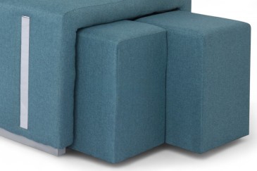 Sofá chaise lounge OSCAR em cor turquesa ao MELHOR PREÇO