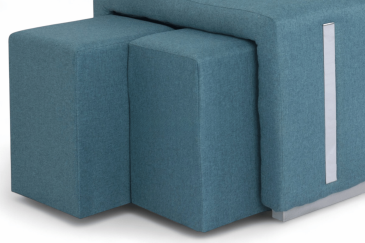 Sofá chaise lounge OSCAR em cor turquesa ao MELHOR PREÇO