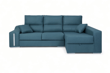 Sofá chaise lounge OSCAR em cor turquesa ao MELHOR PREÇO
