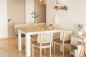 Mesa de Jantar Fixa LOTTA Branco Carvalho Natural