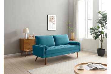 Sofá 3 Lugares JAZZY na cor Azul AO MELHOR PREÇO