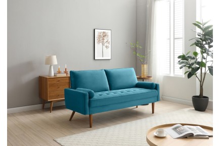 Sofá 3 Lugares JAZZY na cor Azul AO MELHOR PREÇO