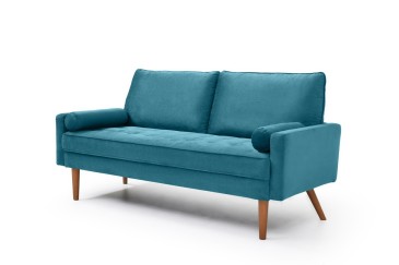 Sofá 3 Lugares JAZZY na cor Azul AO MELHOR PREÇO