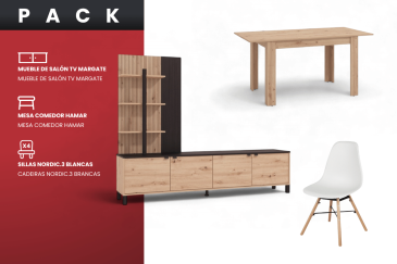 Pack Móveis de Sala MARGATE HAMAR ao MELHOR PREÇO