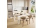 Mesa de Jantar Fixa LOTTA Branco Carvalho Natural