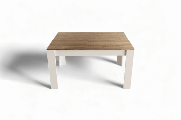 Mesa de sala de jantar fixa 140 x 90 cm em Carvalho Artisan e Branco