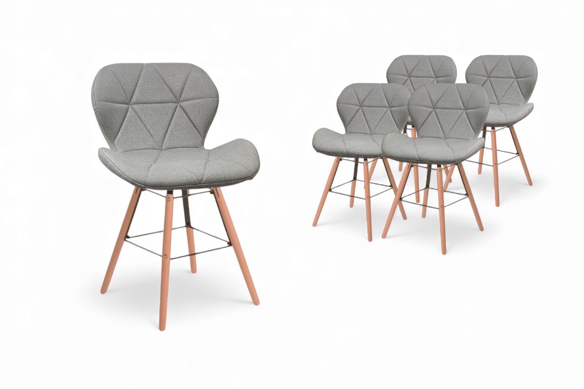 Pack 4 sillas WINGLET Gris Claro Pack 4 sillas WINGLET Gris Claro