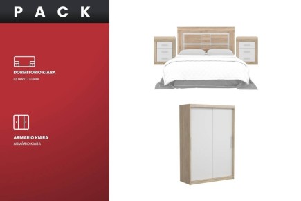 Pack Dormitorio matrimonio KIARA + Armario correderas