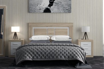 Pack Dormitorio matrimonio KIARA + Armario 4 puertas al mejor precio