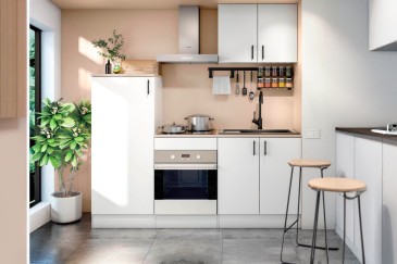 Conjunto de cocina kira de 200cm con módulos bajos y altos