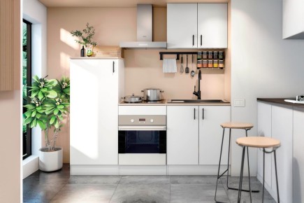 Conjunto de cozinha KIRA de 200 cm com módulos baixos e altos