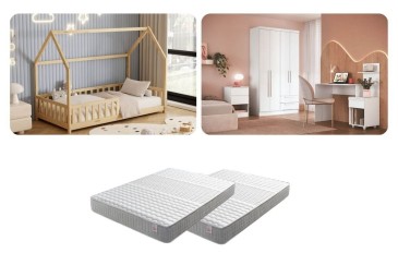 Pack de móveis de quarto juvenil completo ao melhor preço