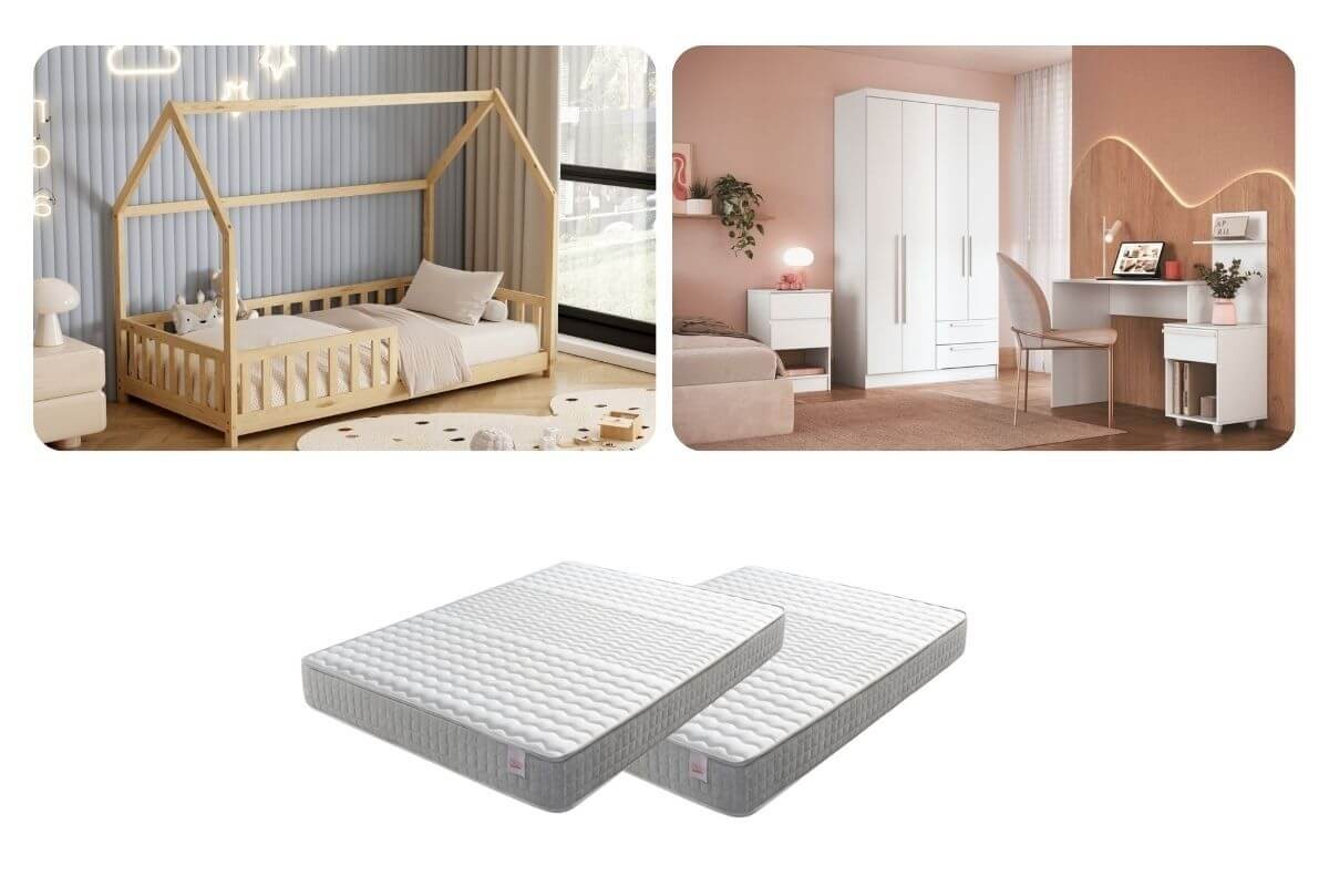 Quarto juvenil completo Pooh Nero