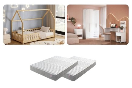 Pack de móveis de quarto juvenil completo ao melhor preço