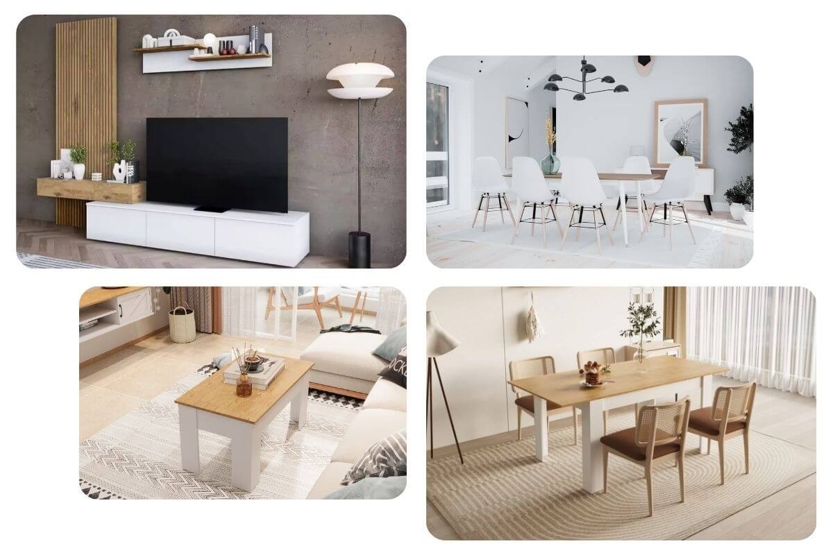 Pack de móveis de sala DAPHNE LUX