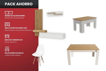 Pack de móveis de sala completo - DAPHNE LUX ao melhor preço da Internet