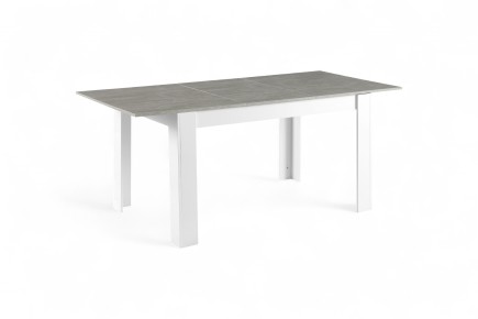 Mesa comedor extensible TUSCANY Blanco Cemento